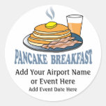 Pancake Bacon Juice Fundraiser Round Stickers