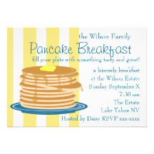 Pancake Breakfast Custom Invites