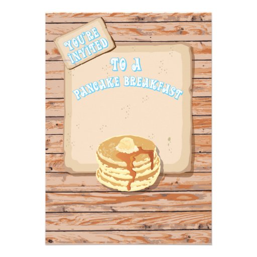 Pancake Breakfast Party Invitations