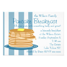 Pancake Breakfast Personalized Invitations