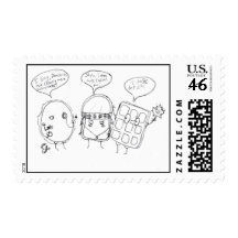 Pancakefrenchtoast waffle fight stamp