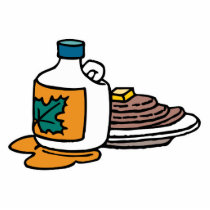 pancakes and maple syrup photo sculptures