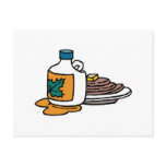 pancakes and maple syrup post cards