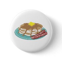Pancakes Bacon Pinback Button