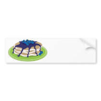 Pancakes Blueberry Bumper Stickers