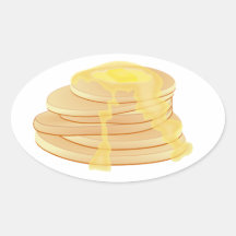 Pancakes stickers - ovals