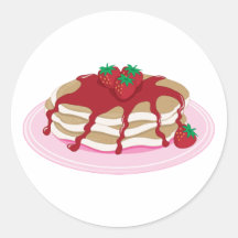 Pancakes Strawberry Sticker