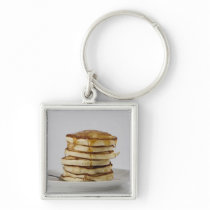 Pancakes with syrup key chain