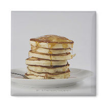 Pancakes with syrup refrigerator magnet