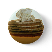 Pancakes with whipped butter pinback button