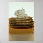 Pancakes with whipped butter print