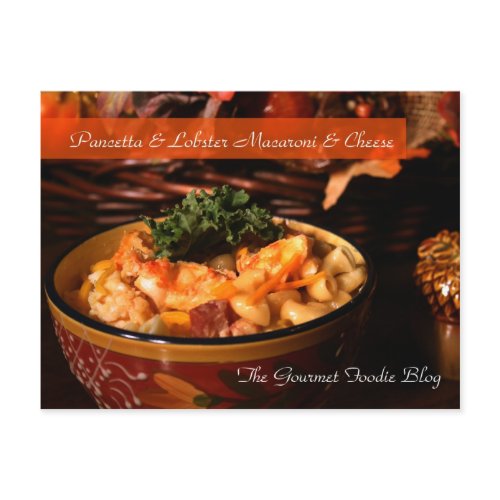 Pancetta & Lobster Macaroni & Cheese Recipe Card postcard