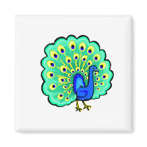 Pancho Peacock magnets