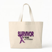 Pancreatic Cancer 9 YEAR SURVIVOR Canvas Bags