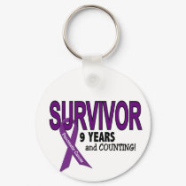Pancreatic Cancer 9 YEAR SURVIVOR keychains