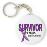 Pancreatic Cancer 9 YEAR SURVIVOR Key Chains