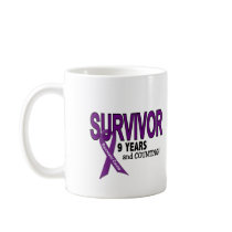 Pancreatic Cancer 9 YEAR SURVIVOR mugs by awarenessgifts Pancreatic Cancer 9 YEAR SURVIVOR mugs