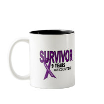 Pancreatic Cancer 9 YEAR SURVIVOR mugs by awarenessgifts Pancreatic Cancer 9 YEAR SURVIVOR mugs