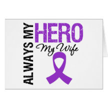 Pancreatic Cancer Always My Hero My Wife Card