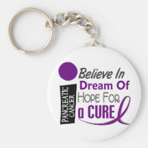 Pancreatic Cancer Awareness BELIEVE DREAM HOPE Key Chain