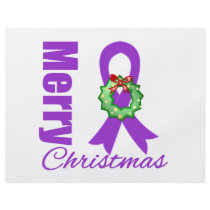 Pancreatic Cancer Awareness Merry Christmas Ribbon Flyer Design