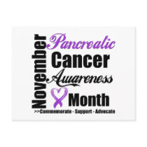 Pancreatic Cancer Awareness Month - Commemorate postcards