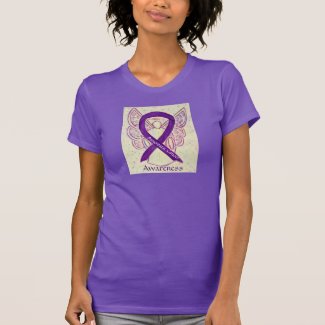 Pancreatic Cancer Awareness Ribbon Angel Shirt
