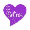 Pancreatic Cancer Believe Heart t-shirts