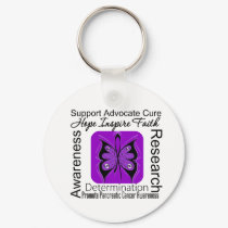 Pancreatic Cancer Butterfly Inspirations keychains