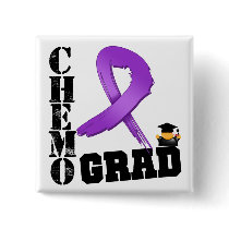 Pancreatic Cancer Chemo Grad Pinback Button
