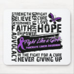 Pancreatic Cancer Collage - Fight Like a Girl mousepads