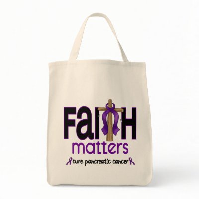 Pancreatic Cancer Faith Matters Cross 1 Tote Bag