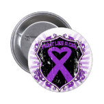 Pancreatic Cancer Fight Like A Girl Armor buttons
