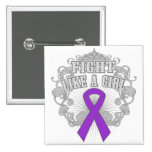 Pancreatic Cancer Fight Like A Girl Fleurish buttons