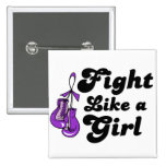 Pancreatic Cancer Fight Like A Girl Motto buttons