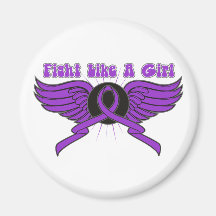 Pancreatic Cancer Fight Like A Girl Wings Magnet