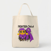 Pancreatic Cancer Fighter Chick Grunge Bags