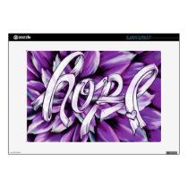 Pancreatic cancer floral hope products laptop skin