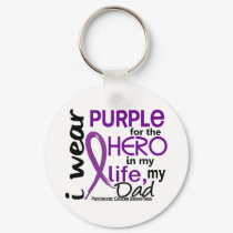 Pancreatic Cancer For My Hero My Dad 2 keychains by awarenessgifts Pancreatic Cancer For My Hero My Dad 2 keychains