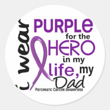Pancreatic Cancer For My Hero My Dad 2 Stickers