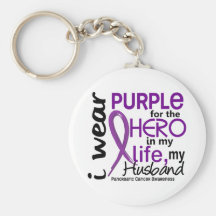 Pancreatic Cancer For My Hero My Husband 2 Keychains