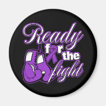 Pancreatic Cancer Gloves Ready For The Fight Refrigerator Magnets