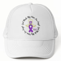 Pancreatic Cancer God Made My Hero An Angel Trucker Hat