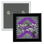 Pancreatic Cancer Graffiti Wall Fight Like A Girl buttons
