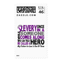 Pancreatic Cancer HERO COMES ALONG 1 Father-In-Law Stamps