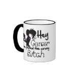 Pancreatic Cancer Hey You Picked The Wrong Bitch Coffee Mug