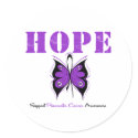 Pancreatic Cancer Hope Butterfly stickers by cancerapparel Pancreatic Cancer Hope Butterfly stickers