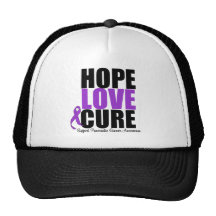 Pancreatic Cancer Hope Love Cure Mesh Hat