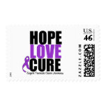 Pancreatic Cancer Hope Love Cure Postage Stamps