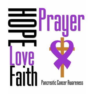Pancreatic cancer Hope Love Faith Prayer Cross shirt
